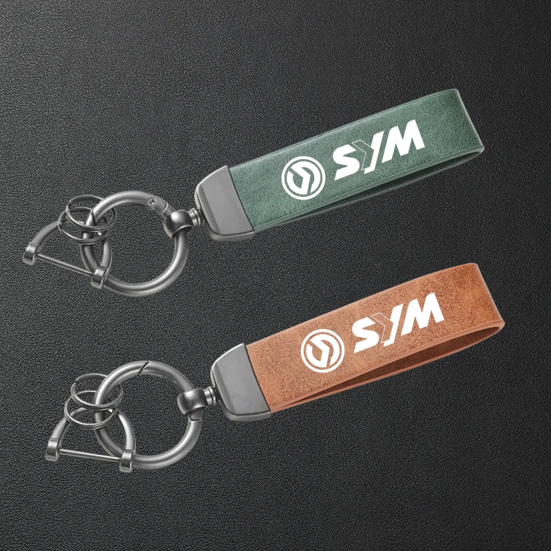 High-Grade Leather Motorcycle Keychain Holder Keyring For SYM MAXSYM TL 500 508 TL500 TL508 JET X 150 125 Accessories