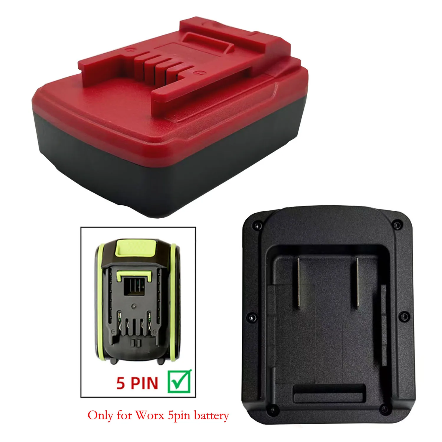 

1 шт. адаптер-переходник для аккумулятора WA3593 WA3595 WA3401 5-контактный литиевый аккумулятор, электроинструменты, запчасти, аксессуары