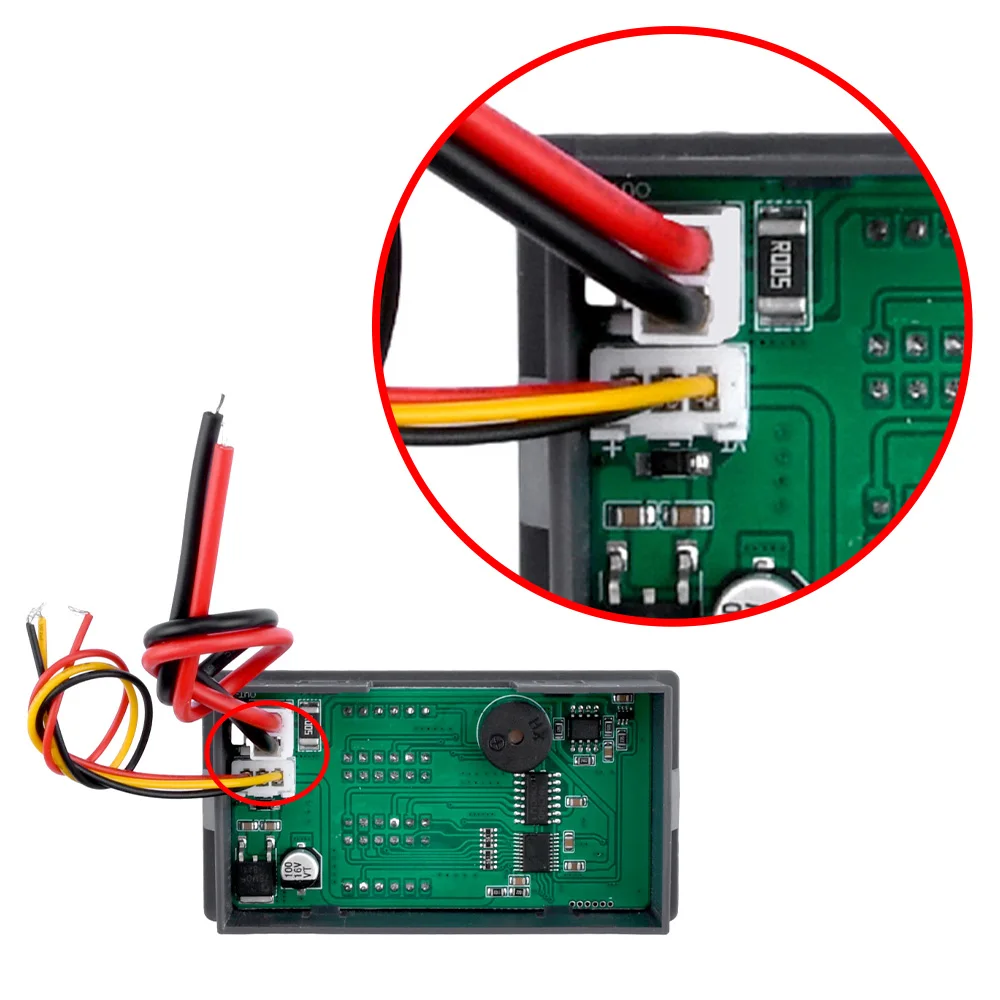 Voltímetro digital amperímetro dc 0-100v 10a 1000w medidor de energia com alarme sonoro display led tensão corrente testador monitoramento de circuito