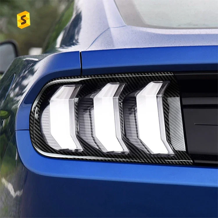 

Carbon Fiebr Exterior Accessories Dashboard Tail Lamp Shade Cover for Mustang 2018 To 2022 Auto Parts Accessories