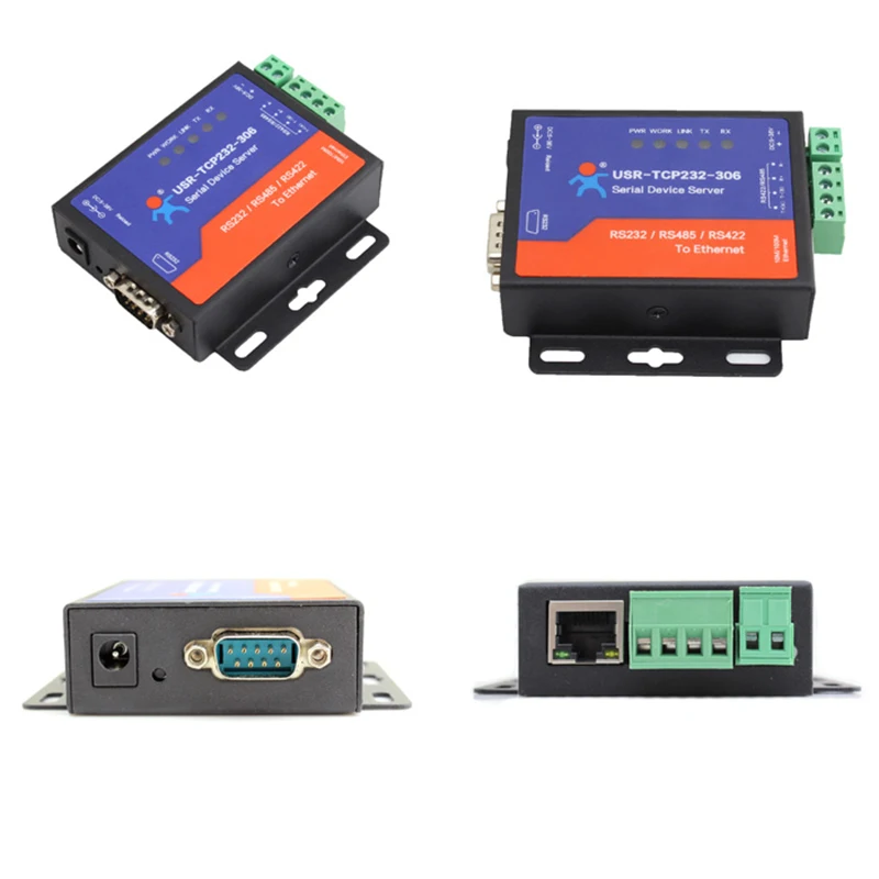 Imagem -03 - Porta Serial Industrial Conversor do Servidor Dispositivo Iot Usr-tcp232306 Rs232 Rs485 Rs422 para Ethernet Tcp ip