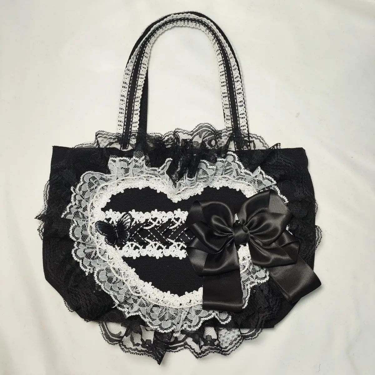 Lolita Lace Bow Cloth Bag Niche Handbag