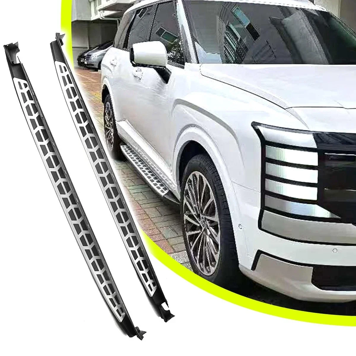 

2 шт. боковые подножки подходят для Hyundai Palisade 2026 Nerf Bar — идеально подходят для семей и приключений.