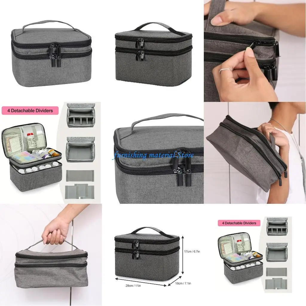 Y5GD Portable Storage Bag Strong Waterproof Fabric with Inner Compartments