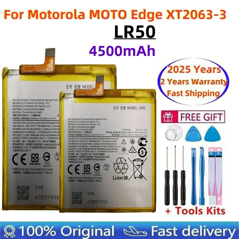

100% оригинальная замена 4500 мАч Batteria LR50 LR 50 аккумулятор для Motorola MOTO Edge XT2063-3 + бесплатные наборы инструментов