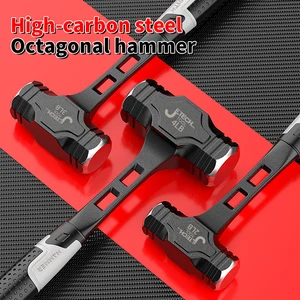 Industrial octagonal hammer, non -slip fist, integrated hammer high of carbon steel, professional masonry S, 2 3 4 lbs 8 Main Sales Mason Tool - №7