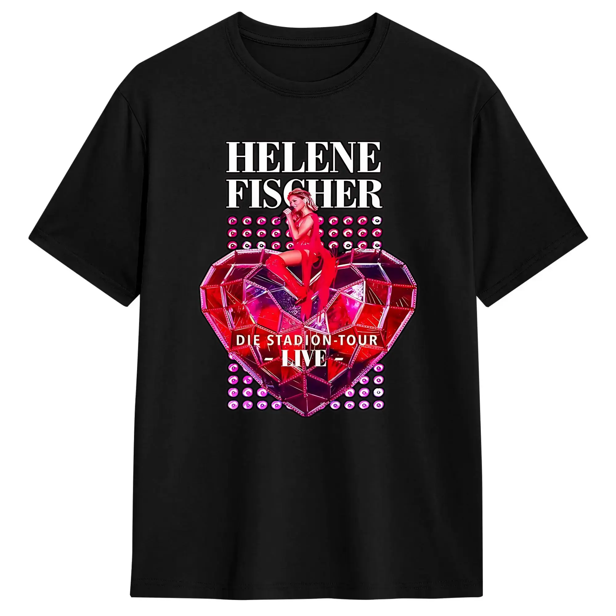 Helene Fischer 360° Tour Concert T Shirts Men's  Cotton Novelty T-Shirt Round Collar  Tee Shirt Short Sleeve Clothing Original