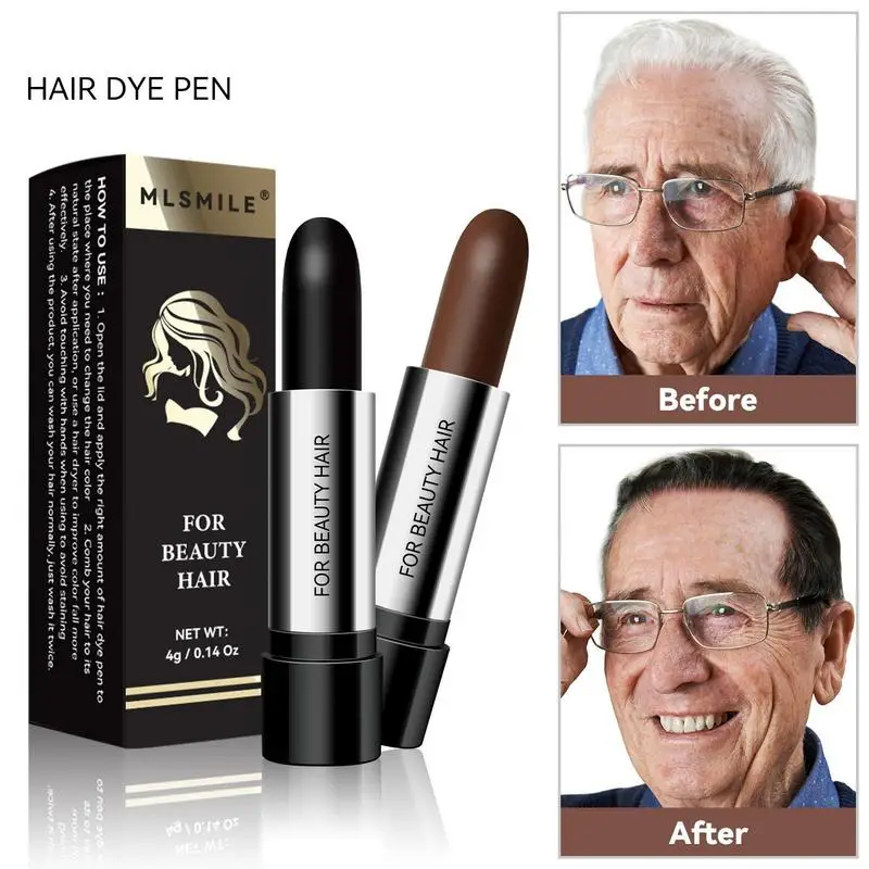 One-Time Hair Dye Instant Gray Root Coverage Hair Color Modify Cream Stick Temporary Cover Up White Hair Colour Dye stick