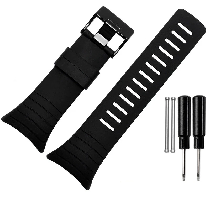 35mm Black Silicone Watchband for SUUNTO CORE