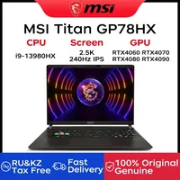 MSI-Titan GP78HX Gaming Laptop 17 inch 2.5K 240Hz Tela IPS, Notebook, i9-13980HX 16GB 1TB RTX4080 Computador Gaming, Netbook