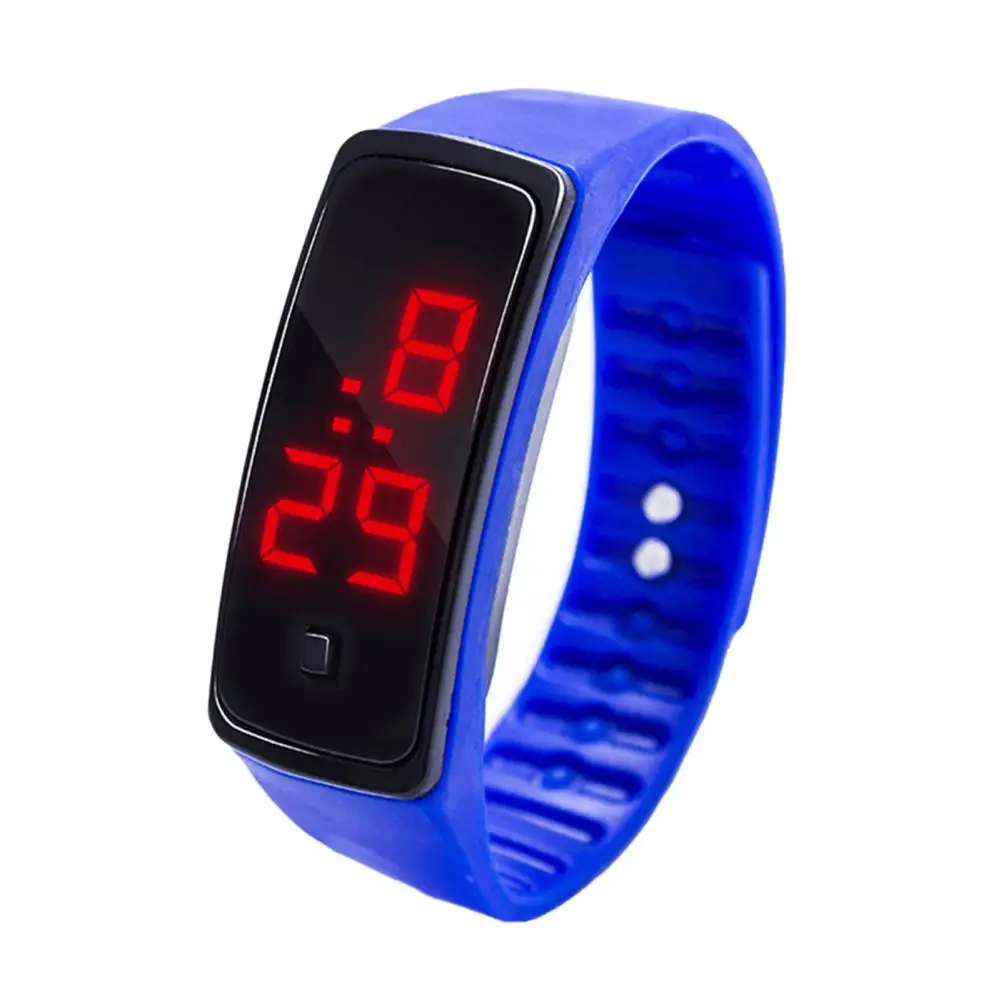 Reliable Rectangle Dial Wrist Watch Good Toughness Electronic Watch High Clarity Screen Digital Watch for Children