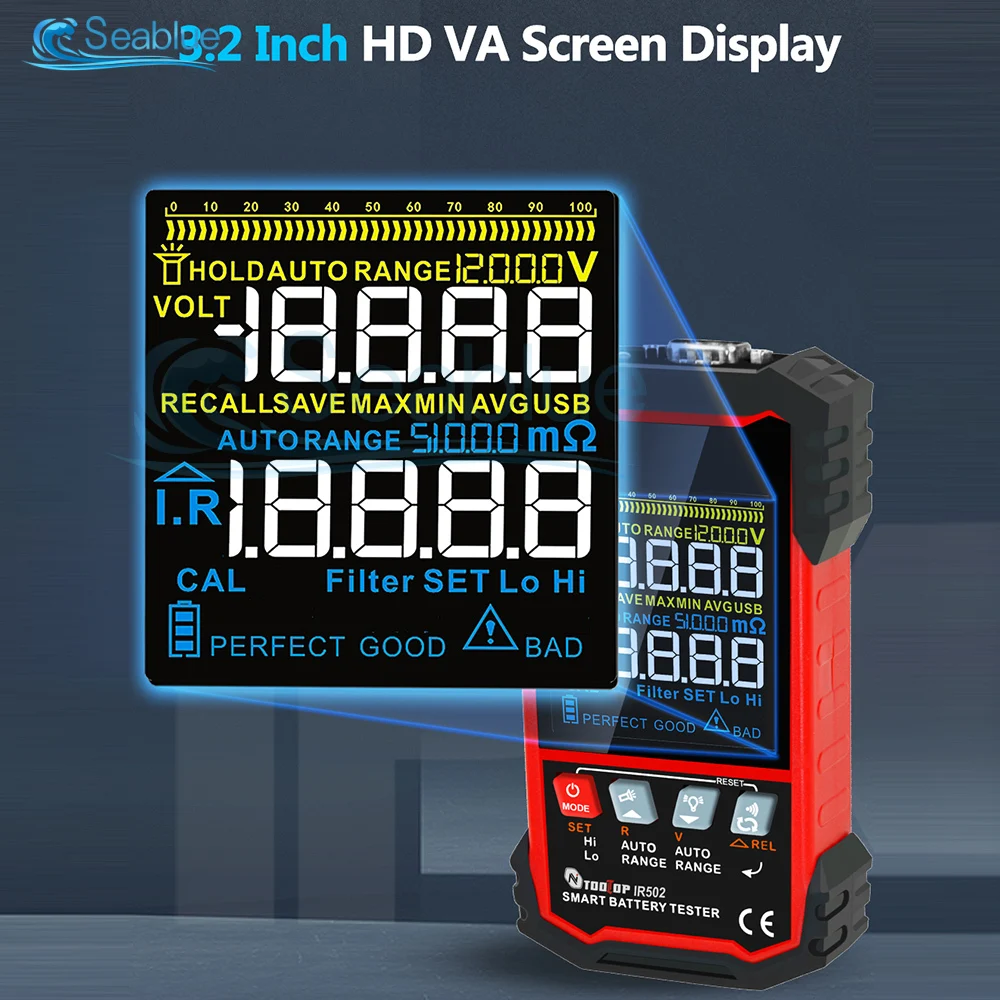 IR502 IR500 DC 120V 500Ω bateria wewnętrzna Tester rezystancji 4-przewodowe Kelvin Test kwasowo-litowo-niklowo-kadmowe akumulatory ołowiowe