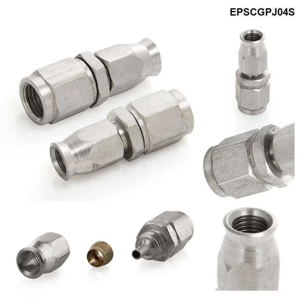 EPMAN 1PC Stainless Steel AN3 to AN -3 Straight Brake Swivel Hose Ends Car Fitting EPSCGPJ