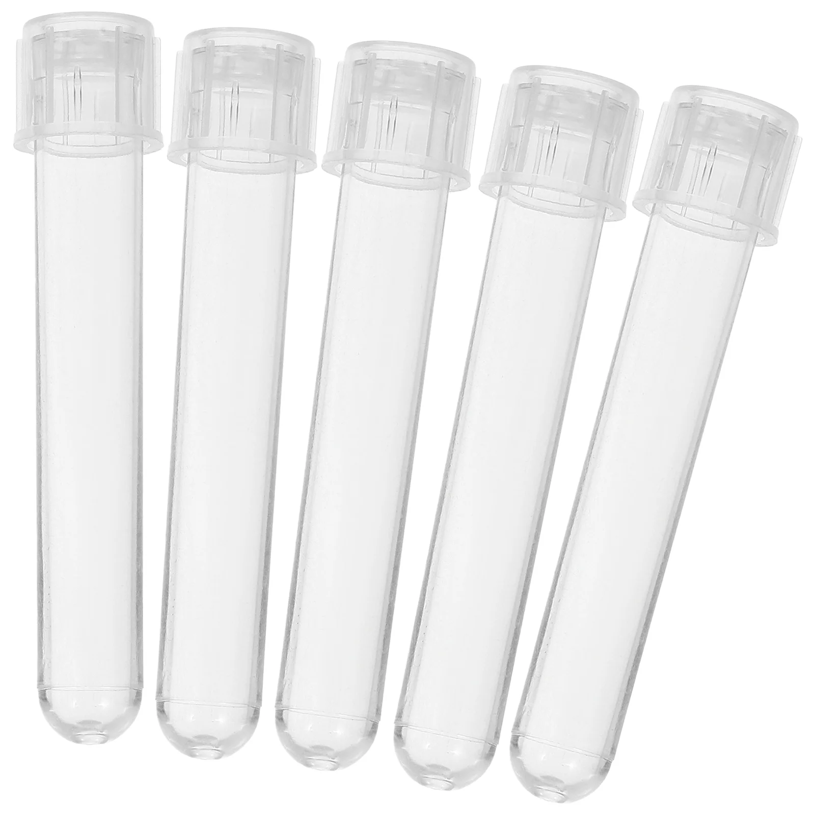 24 Pcs Cell Culture Tubes Small Sample with Cap Test Mini Vials Plastic Storage