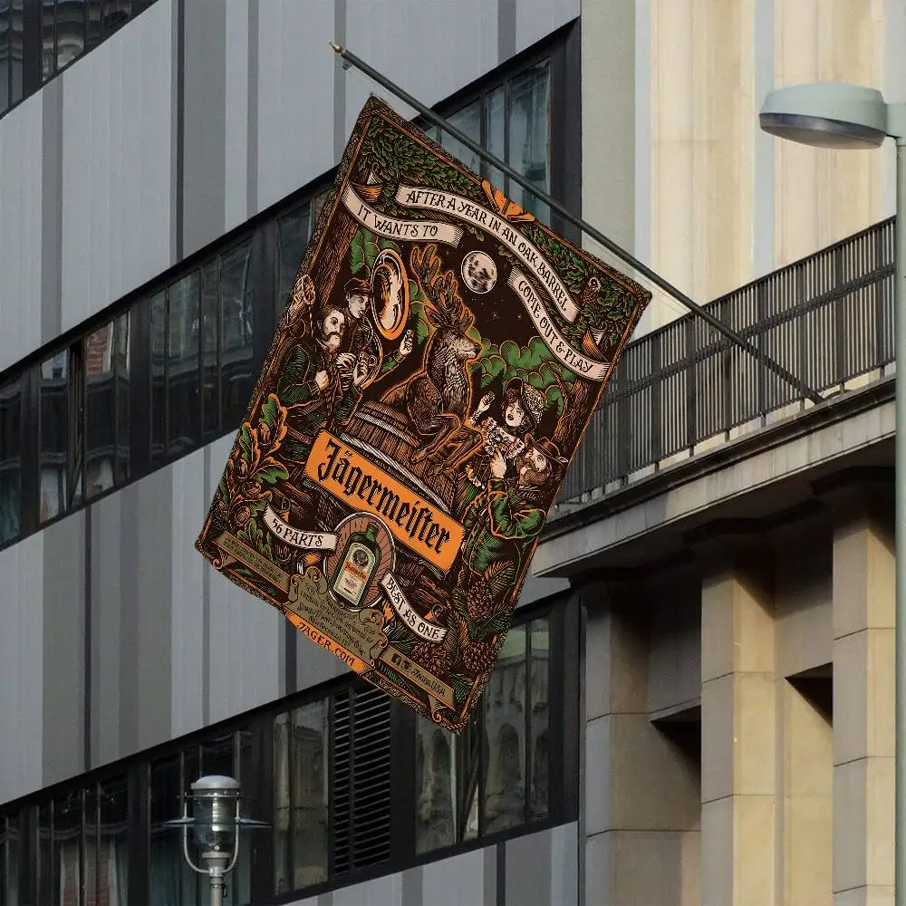 J-Jagermeister أنيمي الكرتون العلم الجدار شنقا راية الديكور ديكور المنزل المنزلي #6