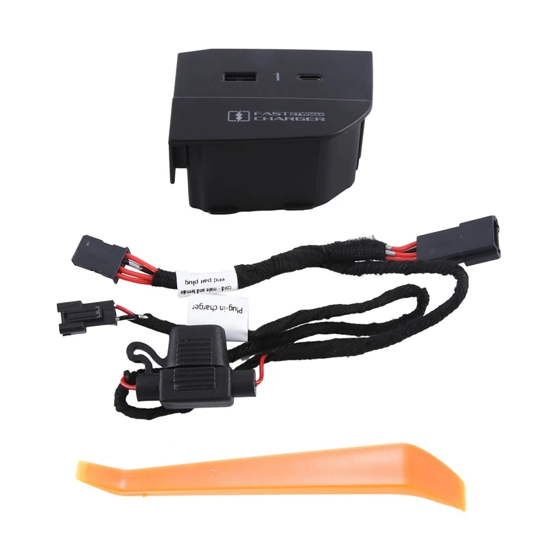 

1 шт. автомобильное 27 Вт USB Type C, лоток для быстрой зарядки телефона, коробка для хранения, детали, аксессуары для BMW 2 3 4 серии 2021-2023