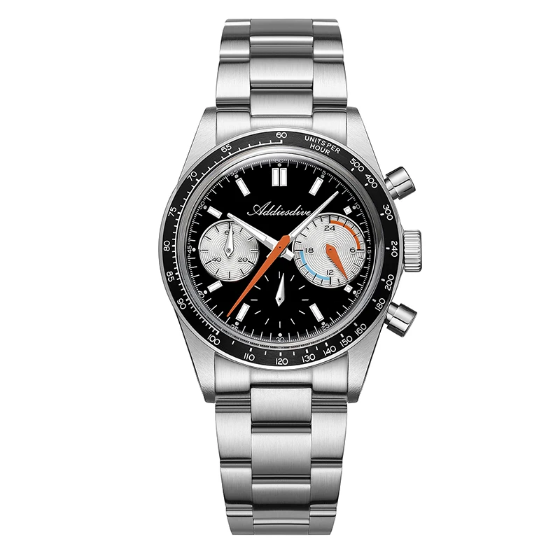 ADDIESDIVE 37mm VK63 Men's Watch Multifunction Chronograph Quartz