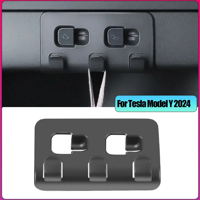 

For Tesla Model Y 2024 Storage Holder Hook for Luggage Bag Umbrella Hanger ModelY Updated Rear Trunk Hook Interior Accessories