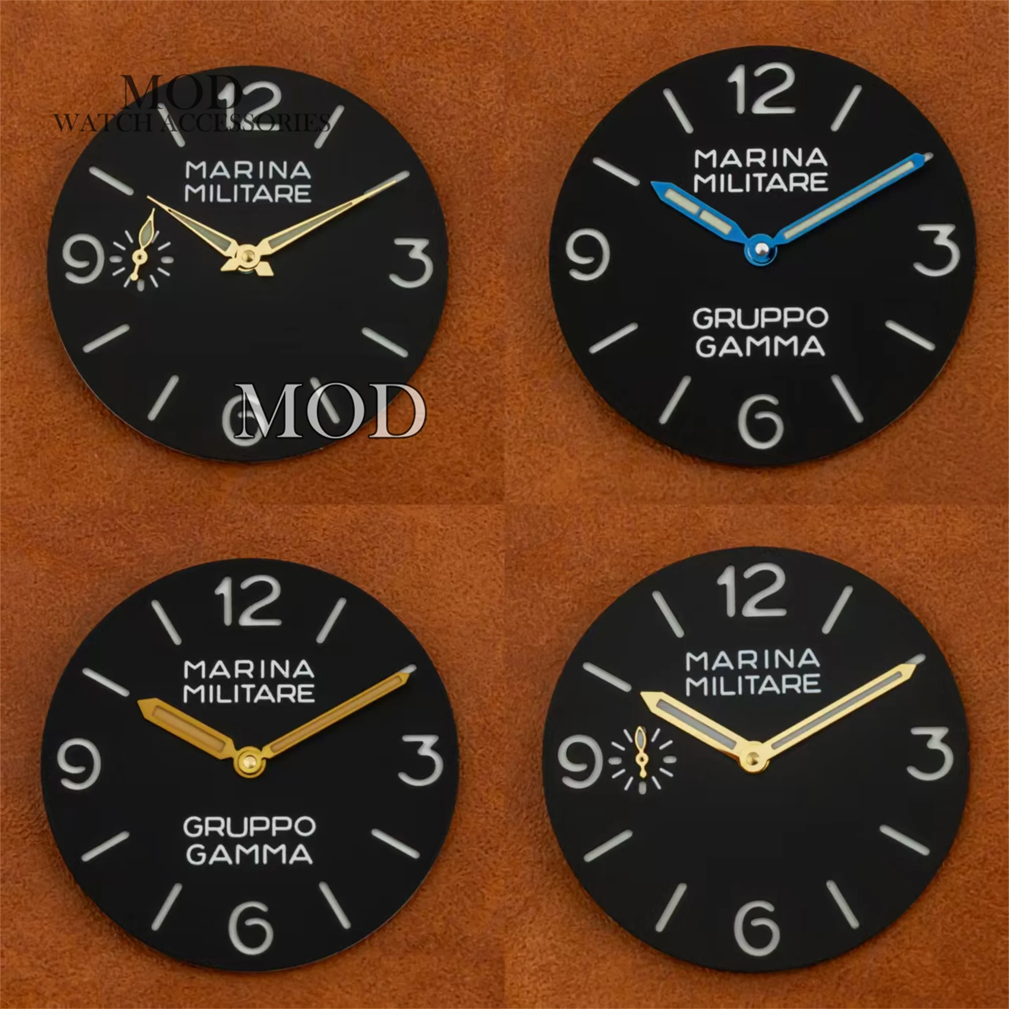 39mm-vintage-retro-watch-dial-hands-green-luminous-mod-watch-face-needles-for-pam-6152-6154-case-eta-6497-st3600-movement-parts