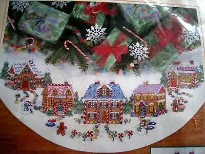 Cross stitch Kit 14CT 18CT 25CT Canvas Cross Stitch DIY Embroidery  Threads Craft little house tree skirt 83-44