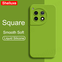 For OnePlus12 Case Shelluxe Square Liquid Silicone Soft Cover For OnePlus 12 12R One Plus 11 11R OnePlus12R Phone Cases