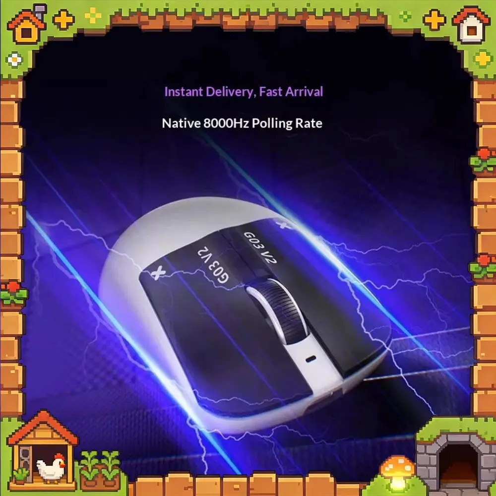 AUSDOM G03V2 Pro/Ultra Mouse PAW3395 Two-mode Wireless Mouse Gaming PAM Omron Lightweight Computer Office Big Hand Gaming Mouse