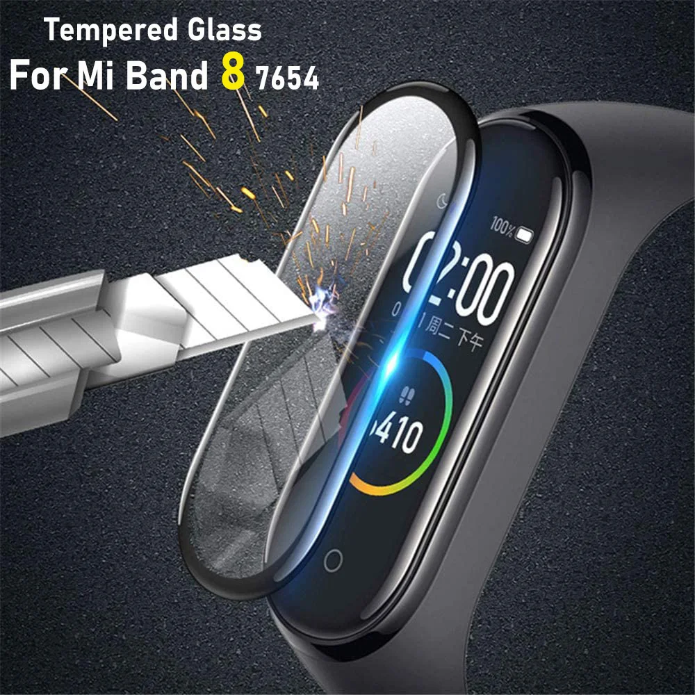 

Защитная пленка для экрана Xiaomi Mi band 8 7 6 4, аксессуары для смарт-часов из стекла Miband5 miband6 miband7 для Mi band 5 6 7 8