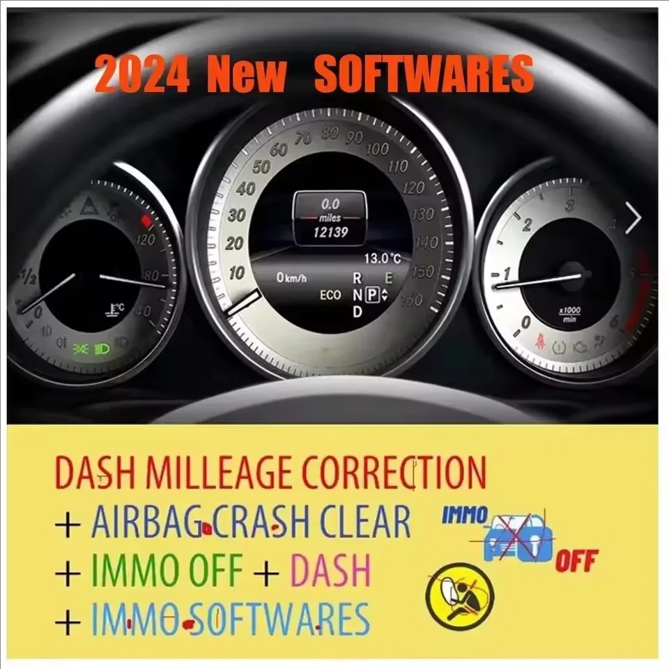 

NEW DASH MILLEAGE CORRECTION +IMMO OFF SOFTWARES + AIRBAG CRASH CLEAR/ TOTAL 32 GB Package of automotive software for para auto