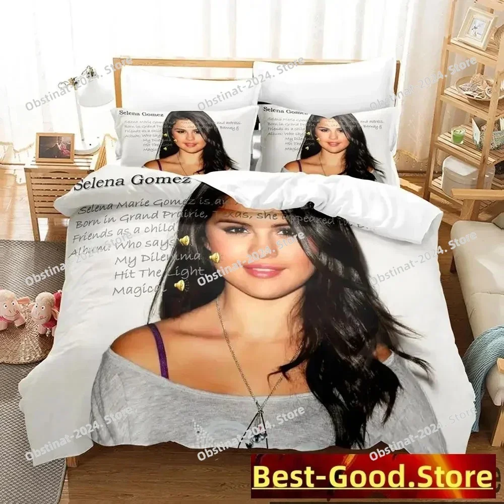 3D Selena Bedding Set Printed single Comforter Quilt Bed Cover Duvet Cover Pillow Case 3 Pieces Sets Kids Adult Size Linen Sheet
