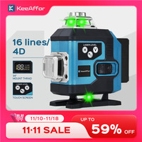 KEEAFFOR 16 Lines 4D Laser Level Green Line Self-leveling 360 Horizontal Vertical Cross Light Measure Powerful Beam Laser Level