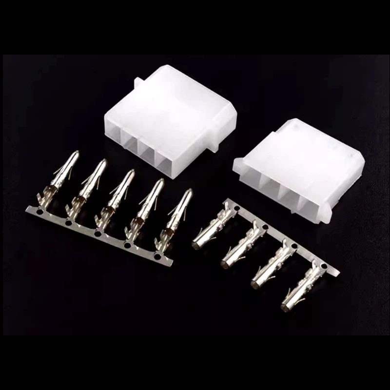 10 Set 5.08mm Connector Large 4 Pin Computer ATX IDE Power Connector Plug Male Female Housing + Male Female Terminal