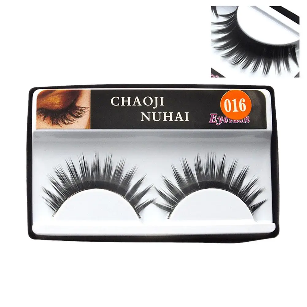 1Para 3D Fałszywe Rzęsy Naturalne Długie 3D Mink Lashes Faux Extension Miękkie Fałszywe Ręcznie Robione Dziewczyny Narzędzie Krótkie Make O3O3