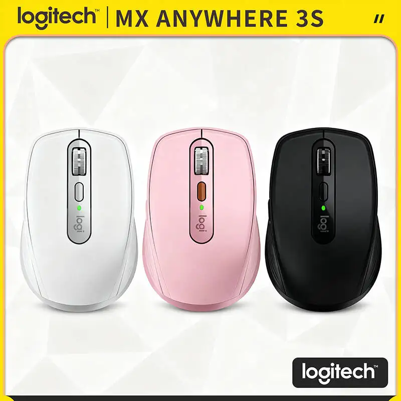 

Precision Logitech MX Anywhere 3S Mouse - 8000 DPI, MagSpeed Scroll, Ergonomic Grip, Suitable for Graphic Design & Home Office
