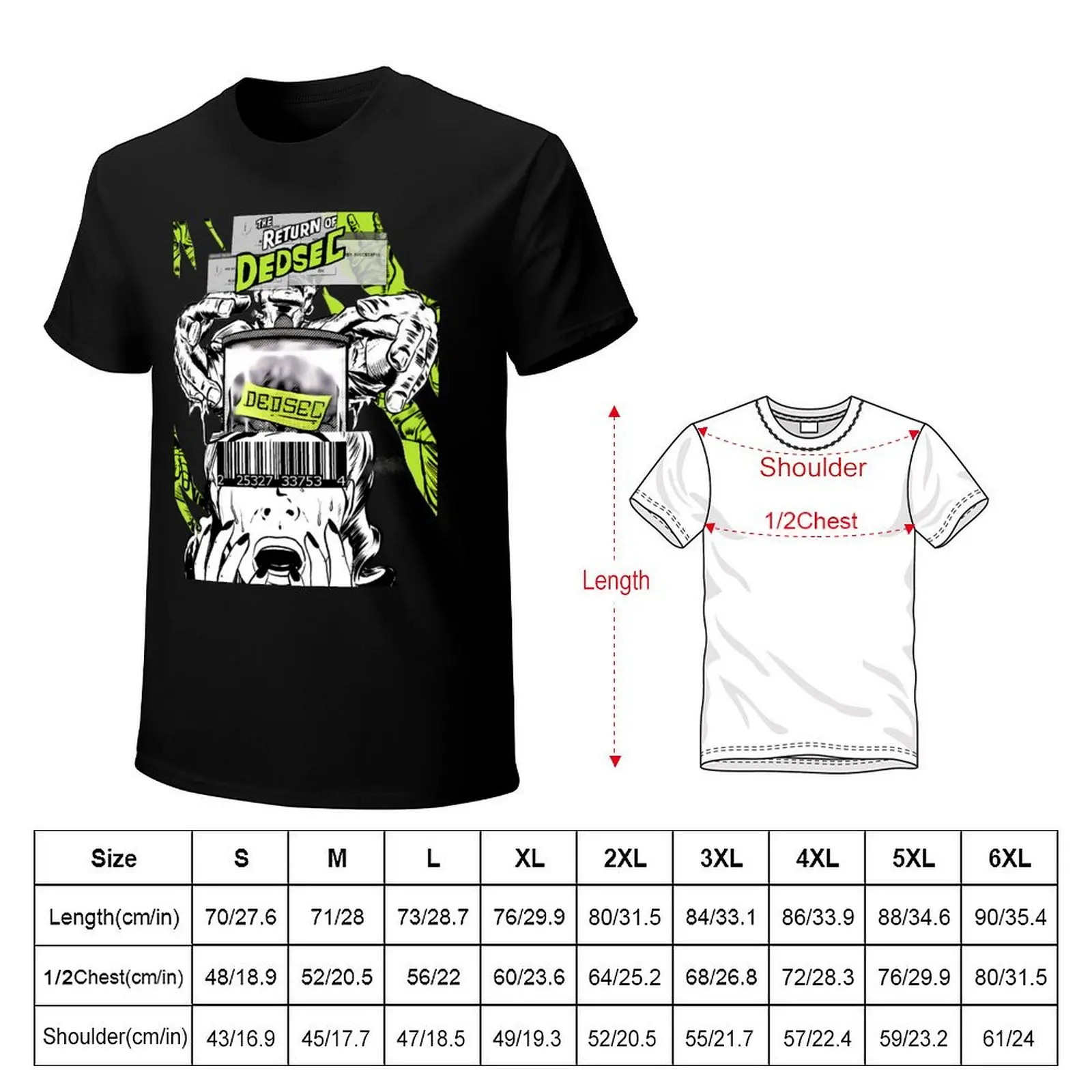 Dedsec Shirt 1 T-Shirt animal prinfor boys sublime anime stuff mens cotton t shirts