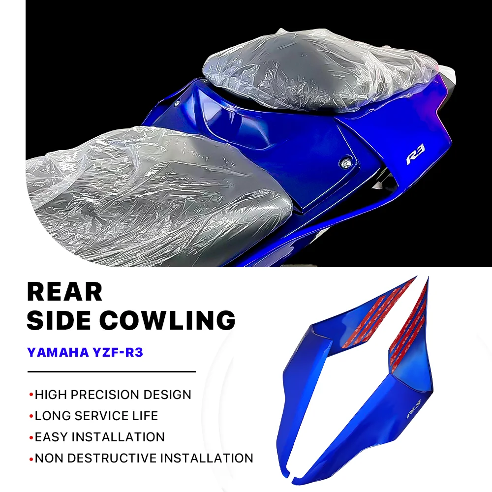 

Motorcycle Rear Side Fairing Fixed Wing For Yamaha YZFR3 YZF R3 2019 2020 2021 2022 2023 Retrofit Aerodynamic Winglet Spoile