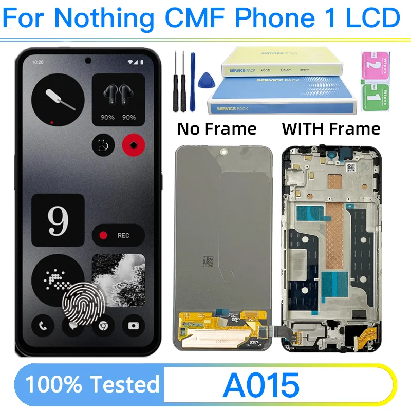 Ekran 6.67\" do telefonu Nothing CMF Phone 1, wyświetlacz LCD, digitizer dotykowy, moduł A015, części zamienne do naprawy. — zdjęcie produktu 6