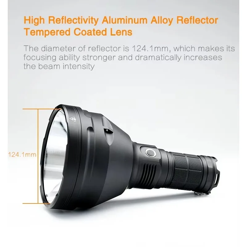 MATEMINCO MT35 PLUS XHP35 HI LED Flashlight,2700LM Max 2416M Long Throw Searchlight IPX7 Waterproof 4*18650 Outdoor Hunting