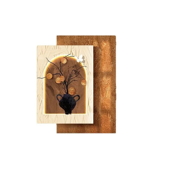 Medieval Persimmon Ruyi Living Room Sofa Background Wall Decorative Painting Hanging Painting Advanced Sense