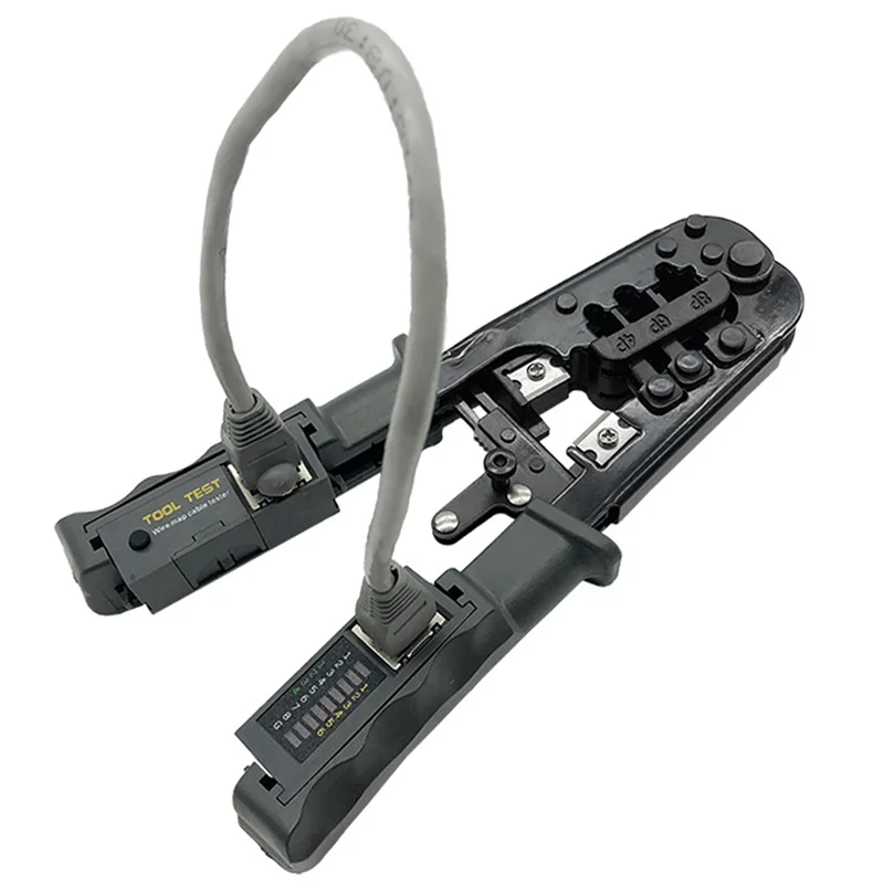 ABBN-2X RJ45 المكشكش شبكة Lan كابل اختبار أداة القطع ل Cat7 Cat6 Cat5 RJ11 RJ12 RJ45 المكشكش مشبك معدني