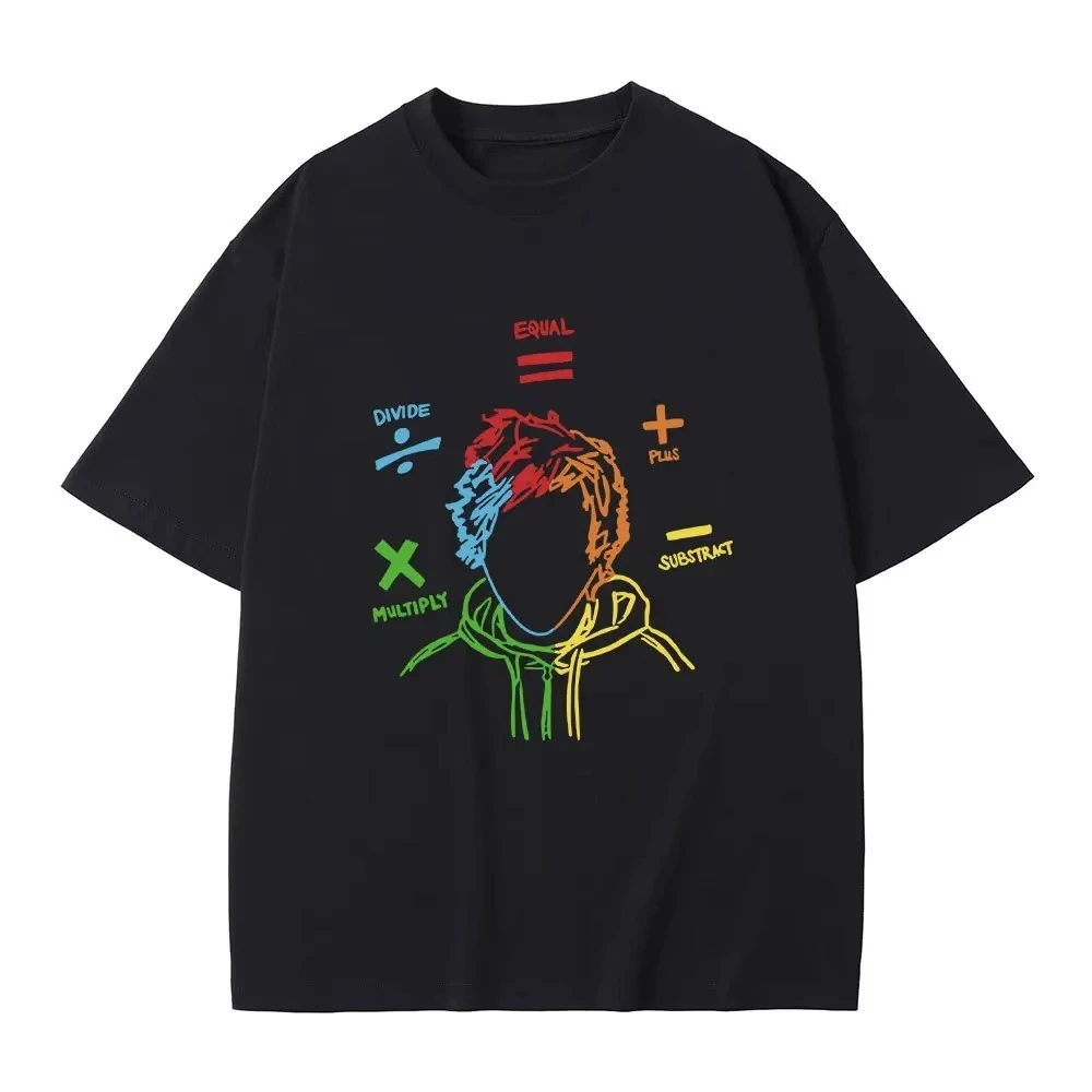 Ed Sheeran The Math Tour Sheerios T Shirt Casual Manica Corta Da Donna T-Shirt Vintage Hip Hop Tee Shirt Streetwear 2025-image