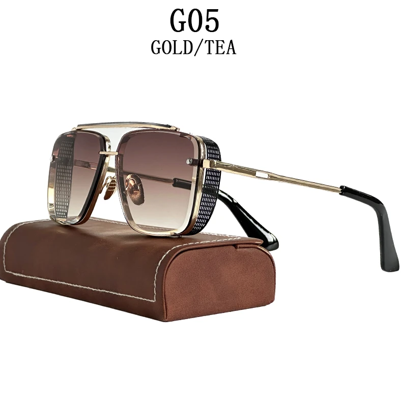 2023 Steampunk Sonnenbrille Für Männer Vintage Punk Sonnenbrille Frauen Trendy Platz Mode Gläser Luxe Gafas De Sol Hombre Zonnebril – Detail 12