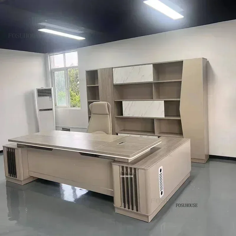 Fashion Light Luxury Boss Desks Simple Office Furniture Modern Manager Desk Single Office Chair Set Home Desktop Computer Desk M