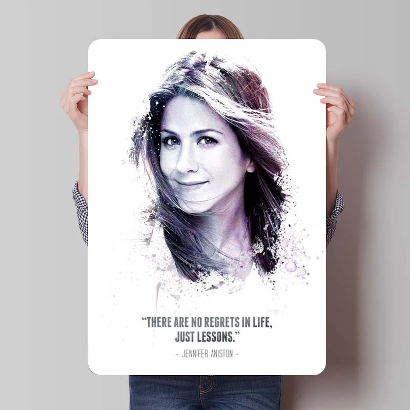 He Legendary Jennifer Aniston and Decoration Wall Decor Living Room Vintage Metal Signs for Wall Decoration Man Cave Coffee Bar