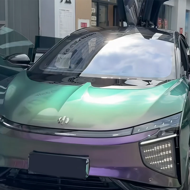 

Color Changing Dream Green Turn Purple Car Decoration Sticker PET PPF Color Car Wrap Film