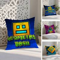 G-Geometry D-Dash V-Video Pillow Case Anti-dustmite Pillowcase Invisible Zipper Silky Short Plush Sofa Cushion Cover
