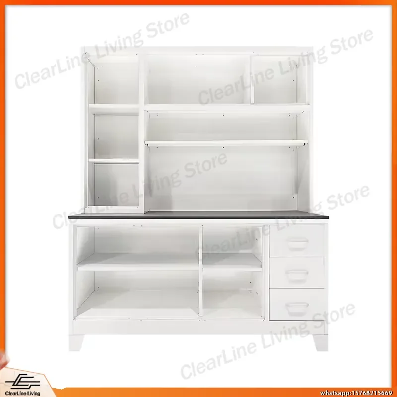 Modern Steel Kitchen Storage Cabinet Metal Pantry Cupboard with Shelves for Home Office Organization Durable Rustproof