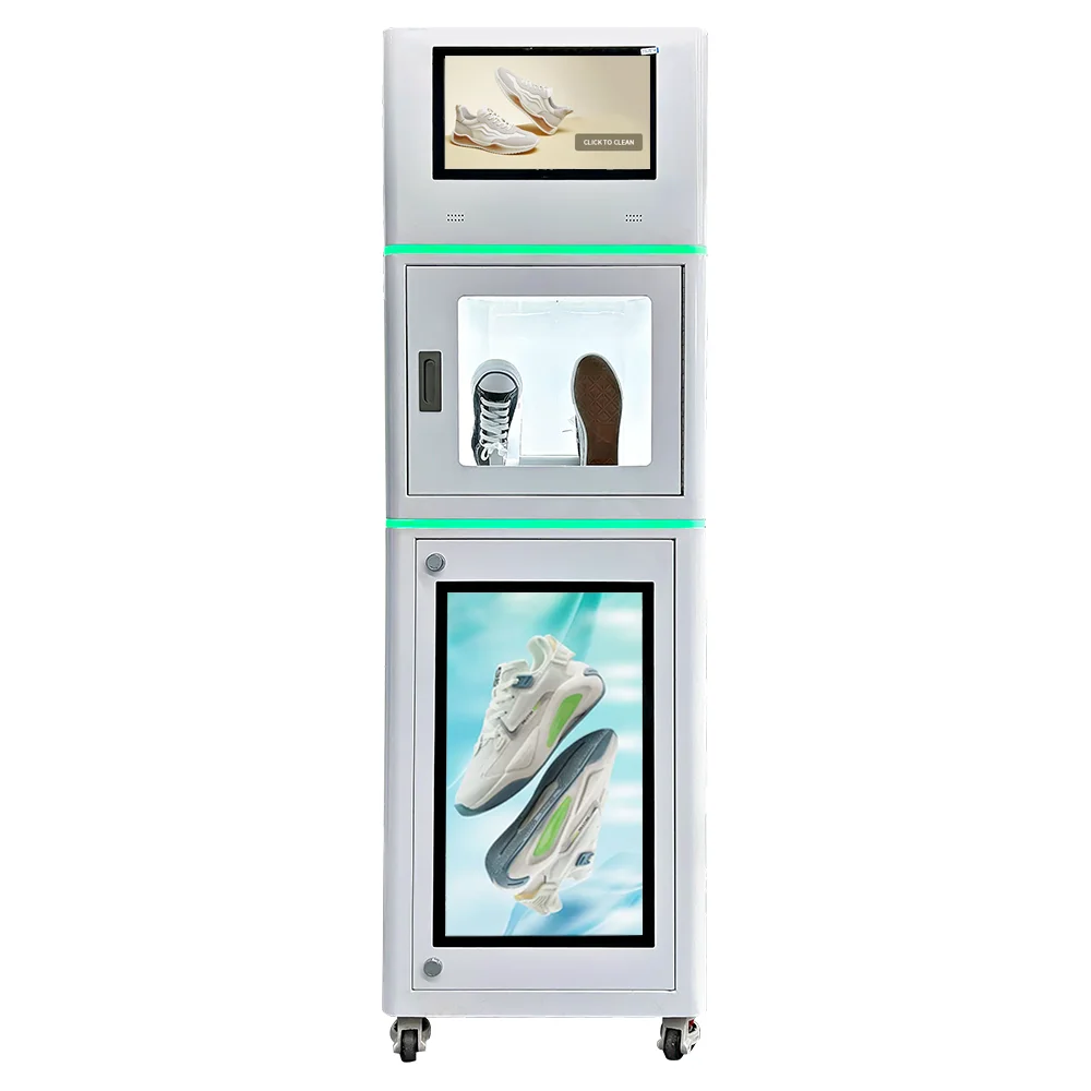 Automatic Outdoor Hotel Shoe Dry Steam Cleaning Machine Sneakers Shoes Coin Cleaning Vending Machine