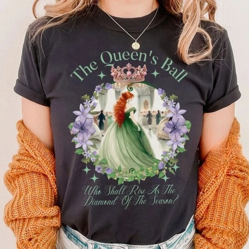 

Queen's Diamond Ball T-Shirt Regency London England Ton Society Papers Galla Historical Drama Romance Reader Gift Bookclub Tops