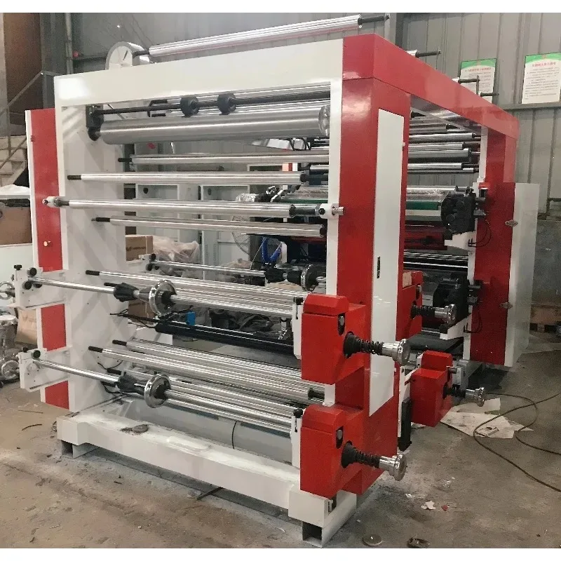 YG Customized Factory Sales Cheap Price Four Color Plastic Film Roll Flexographic Printing Machine Plastic Bag Flexo Printer