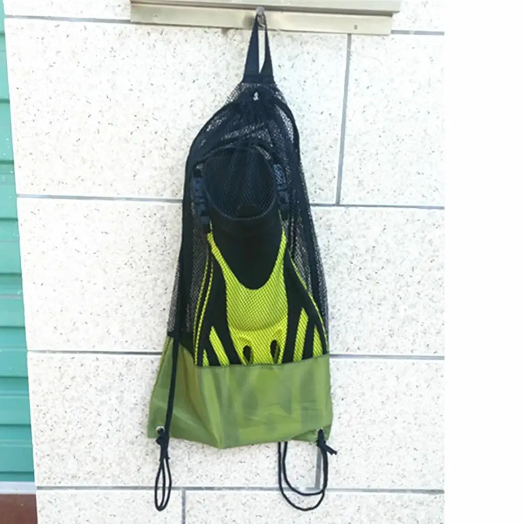 Scuba Accessories Bag Mesh Dive Backpack Lightweight Mesh Pouch for Swimming Snorkeling Beach Training